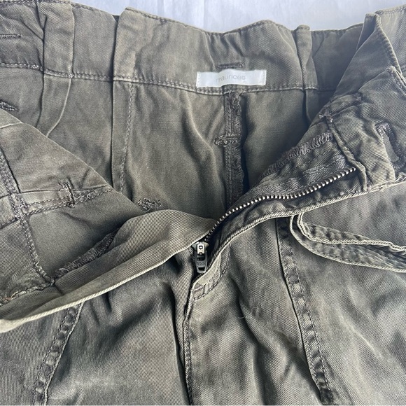 Maurices high waisted paper bag tencel pants dark green. Size 4 nwt - Picture 6 of 13
